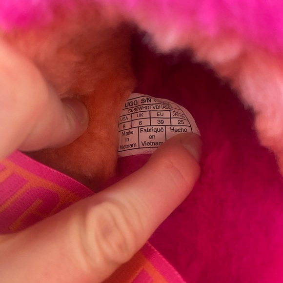 UGG multi color orange and pink platform slippers - Picture 8 of 8